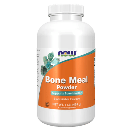 Calcio, Magnesio y Polvo de Hueso, Bone Meal Powder + Cal-Mag DK, NOW | Función Muscular | 450 gr