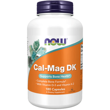 Calcio Magnesio DK de Now |Refuerza la utilización del calcio con vitamina K2 |180  Capsulas