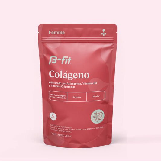 Colágeno B-fit | Apoya elasticidad de la piel, cabello y uñas | Polvo 360g