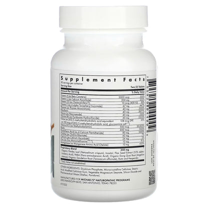 Multivitamínico para adolescentes mujeres - Dong Quai, Diente de León + Vitaminas A, C, D, E de Michael's Health | Contribuye al apoyo del sistema inmunológico - Piel, Cabello y Uñas | 60 tabletas vegetarianas