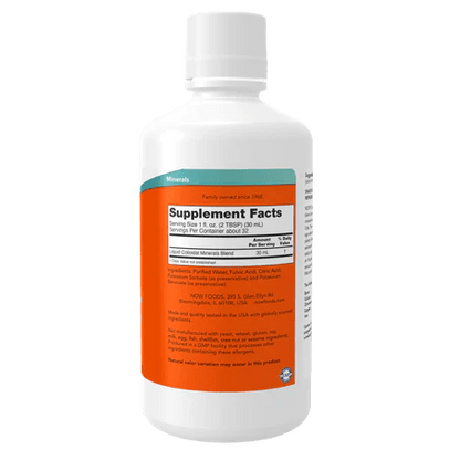 Minerales coloidales de Now | Función Metabólica | 946 ml