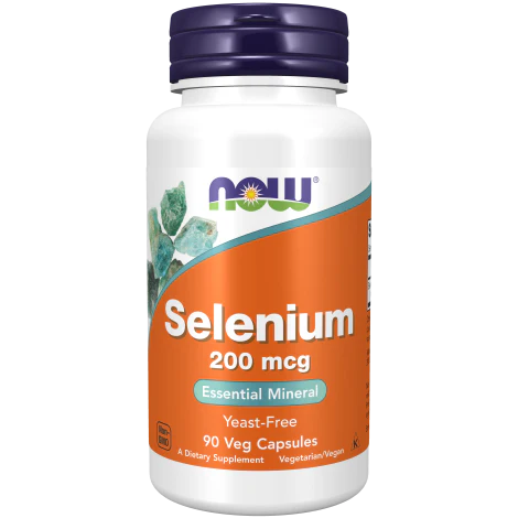 Selenio 200 mcg de NOW Foods | Contribuye al fortalecimiento del sistema inmunológico | Mineral Esencial, Libre de Levadura | 90 Cápsulas Vegetales