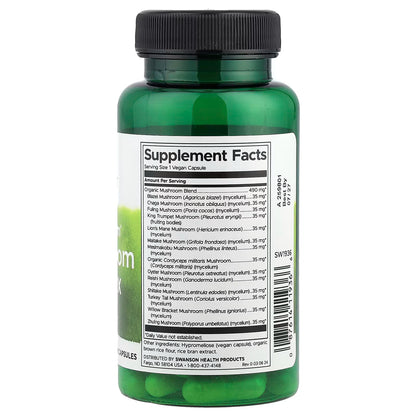Complejo de 14 Hongos Adaptógenos de Swanson | Soporte para la función del Sistema Inmunológico | 60 cápsulas veganas