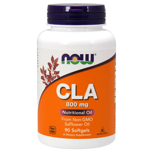 CLA 800 mg Aceite Nutricional de Cártamo de NOW Foods, No GMO | 90 Cápsulas Blandas para el Apoyo Metabólico