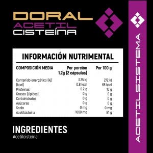 N-acetilcisteína (NAC) 1000 mg | Apoyo Antioxidante y Hepático | 60 Cápsulas