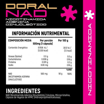 Nicotinamida Adenina Dinucleótido, NAD⁺ de Migh | Apoya la regeneración y reparación del ADN |  60 cápsulas