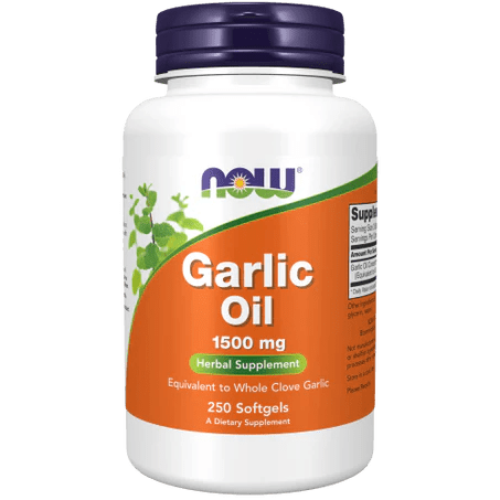Aceite de Ajo 1500 mg de Now | Contribuye al fortalecimiento del sistema inmune | 250 Cápsulas