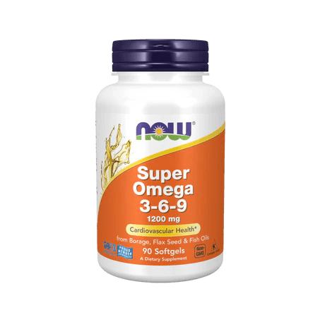Super Omega 3-6-9 NOW 1200 mg | Apoyo Cardiovascular |  90 cápsulas blandas