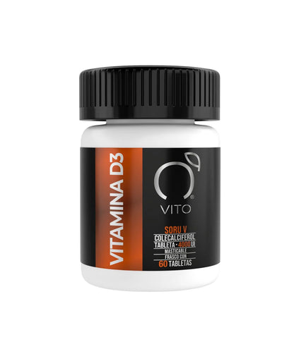 DUO: Vitamina D3 4000 UI de Vito | Contribuye en la Función Ósea y Dental - Equilibrio Hormonal | DUO 120 tabletas masticables