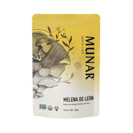 Melena de León Hongo Orgánico de Munar | Sistema Nervioso y Función Cognitiva | Polvos 90 gr