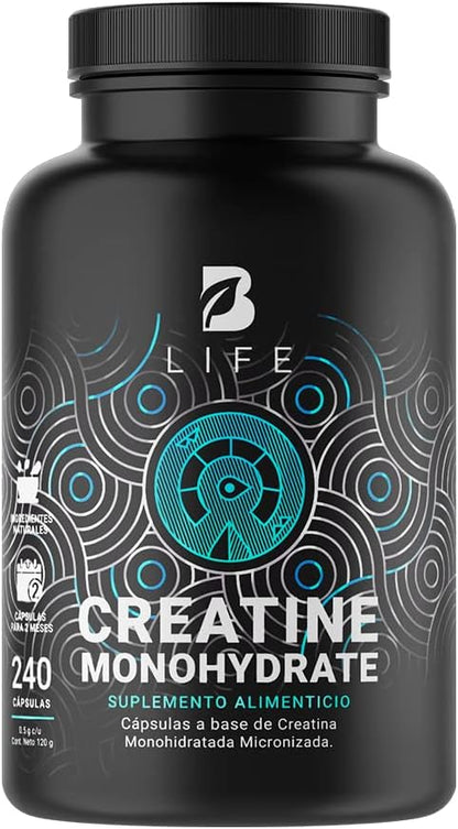 Creatina Monohidratada Micronizada | B Life |  240 Cápsulas