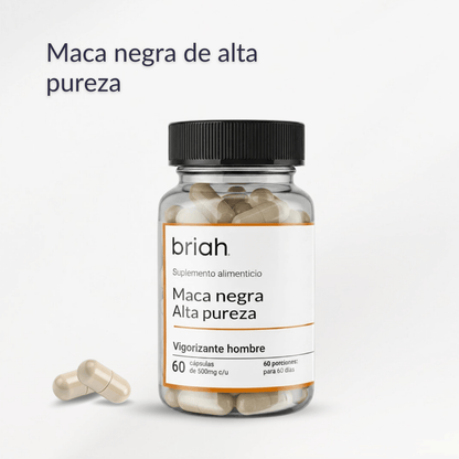 Maca negra peruana | Energía y vitalidad masculina | 60 Cápsulas
