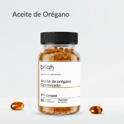 Aceite de Orégano 200 mg 97% Corvacol | Soporte del Sistema Inmunológico | 60 Cápsulas