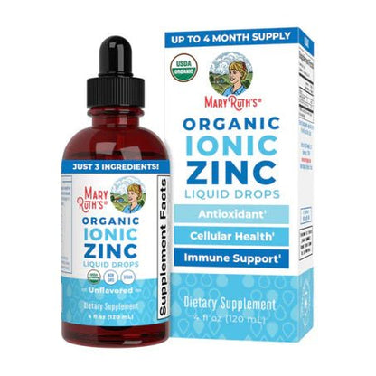 Zinc Iónico Orgánico Líquido, MaryRuth’s| Energía celular y regeneración | 120 ml