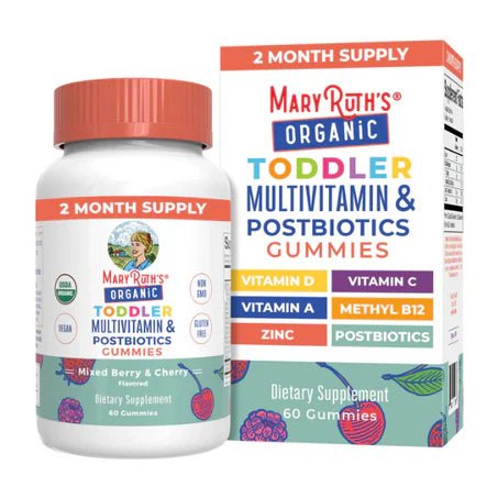 Multivitamínico con Postbióticos de MaryRuth’s | Desarrollo Infantil | 60 Gomitas