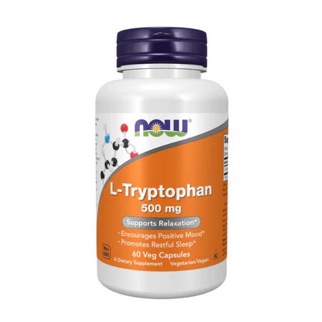 L-Triptófano 500 mg Now | Promueve la relajación natural | 60 Cápsulas