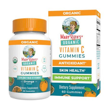 Gomitas Orgánicas Vitamina C de MaryRuth’s | Favorece la producción de colágeno para piel y tejidos| 60 gummies,