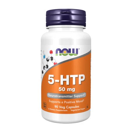 5-HTP 50 mg, NOW Foods |Ayuda en el manejo del estrés cotidiano|  90 cápsulas