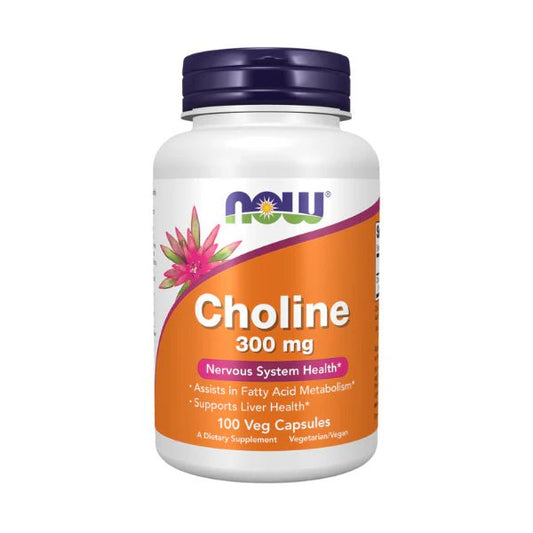 Colina 300 mg de Now | Sistema de Nervioso | 100 Cápsulas