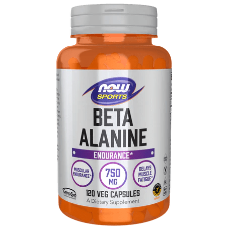Beta Alanina de Now Foods 750 mg | Rendimiento y Recuperación | 120 cápsulas vegetales
