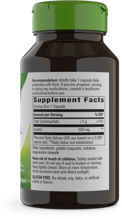Inositol 500 mg de Nature's Way  | Contribuye a aliviar el estrés y la ansiedad | 100 cápsulas veganas