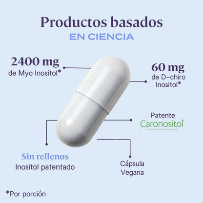 Just inositol de B Fit |  Myo & D chiro Inositol 40:1 Caronositol® | 220 Cápsulas