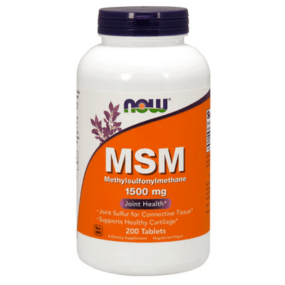 MSM 1500 mg de Now |  Producción de colágeno y queratina | 200 tabletas