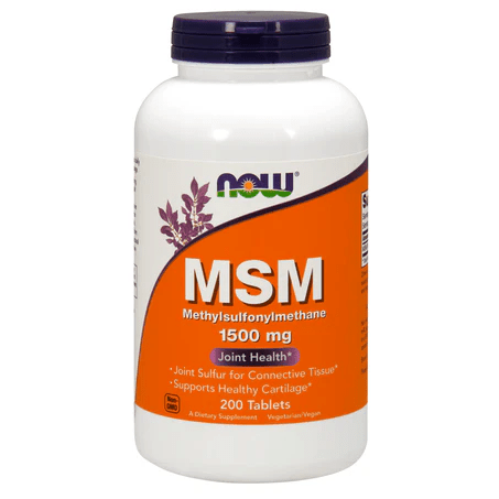 MSM 1500 mg de Now |  Producción de colágeno y queratina | 200 tabletas