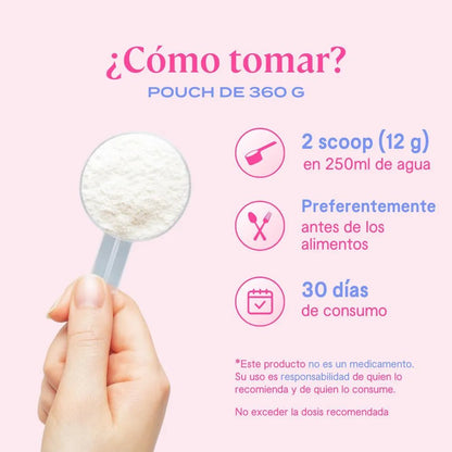 Colágeno B-fit | Apoya elasticidad de la piel, cabello y uñas | Polvo 360g