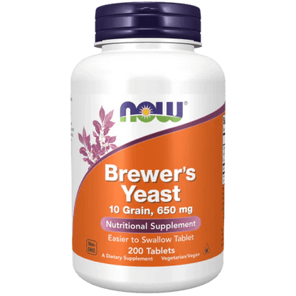 Levadura de Cerveza NOW Foods 650 mg | Apoyo Metabólico | 200 Tabletas