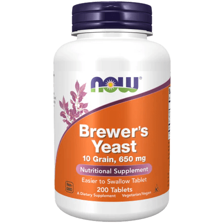 Levadura de Cerveza NOW Foods 650 mg | Apoyo Metabólico | 200 Tabletas