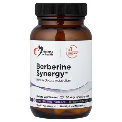 Berberina HCl con Ácido alfa lipoico (ALA), Berberine Synergy™ de Designs for Health | Energía celular, equilibrio metabólico | 60 Cápsulas Vegetales