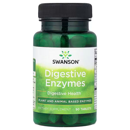 Enzimas Digestivas 545mg de Swanson | Bienestar del Sistema Digestivo, aumentando la absorción de nutrientes  | 90 cápsulas vegetales