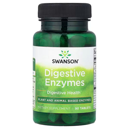 Enzimas Digestivas 545mg de Swanson | Bienestar del Sistema Digestivo, aumentando la absorción de nutrientes  | 90 cápsulas vegetales