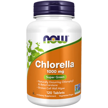 Chlorella, Now, Tabletas,| Favorece procesos naturales de desintoxicación |120 piezas
