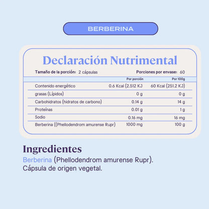 Berberina Equilibrium de Bfit | Equilibrio Metabólico |  120 caps