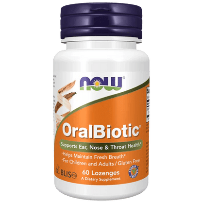 OralBiotic de Now Foods  | Apoya la microbiota bucal y de vías respiratorias | 60 probióticos orales