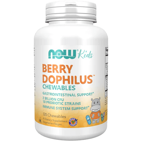 BerryDophilus Kids, Now | Probióticos Infantiles| 120 Tabletas masticables