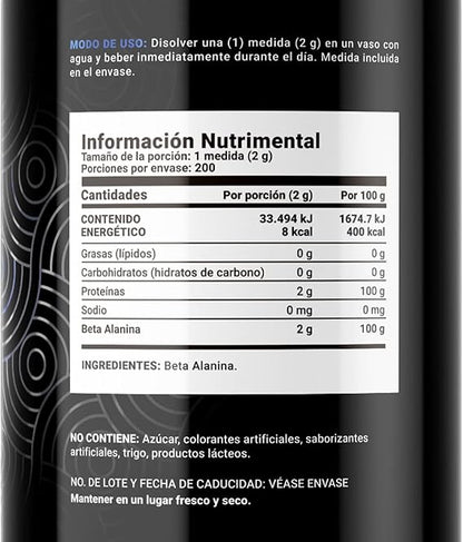 Beta Alanina de B Life | Energía y Resistencia | 200 porciones