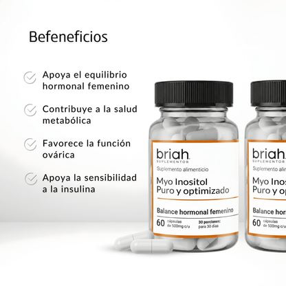 Duo Myo Inositol Puro y optimizado de briah | Balance Hormonal