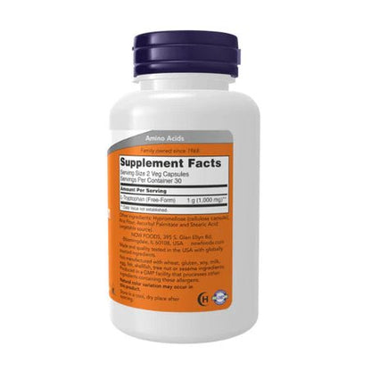 L-Triptófano 500 mg Now | Promueve la relajación natural | 60 Cápsulas