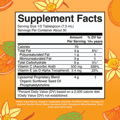 Vitamina C Liposomal Megadosis de MaryRuth’s | Promueve energía y vitalidad diaria | 225 ml