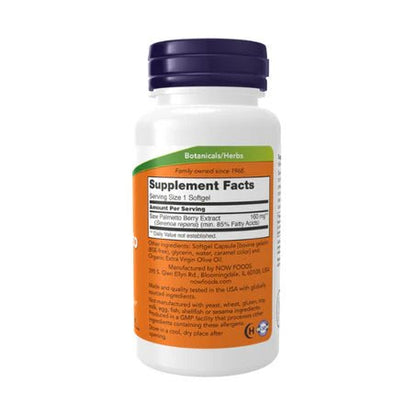 Extracto de Saw Palmetto 160 mg de Now | Función Próstatica | 120 Cápsulas