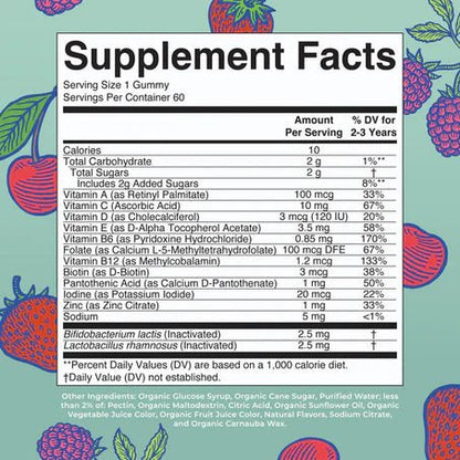 Multivitamínico con Postbióticos de MaryRuth’s | Desarrollo Infantil | 60 Gomitas