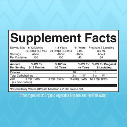 Zinc Iónico Orgánico Líquido, MaryRuth’s| Energía celular y regeneración | 120 ml