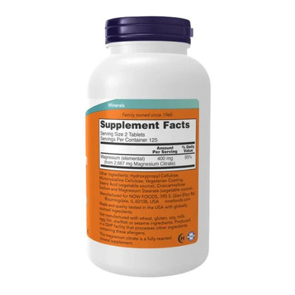 Comprimidos de Citrato de Magnesio de 200 mg 250 tabletas