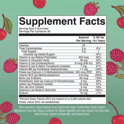Multivitaminico Organico Para Mujeres de Mary Ruth´s | Bienestar Ocular y de la piel | 60 Gomitas