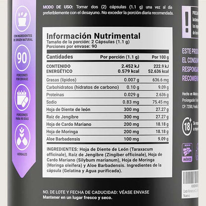 Cardo Mariano + Diente de León 550mg Mlk Thistle Blend de B-Life | 180 Cápsulas