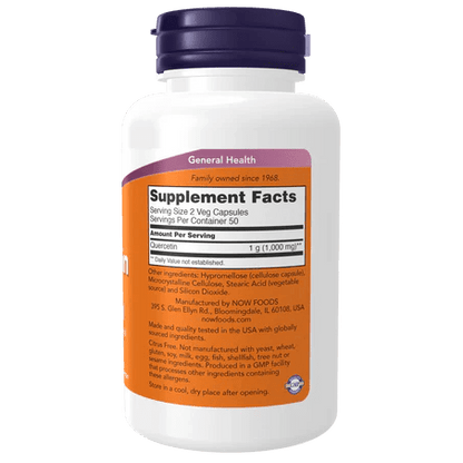 Quercetina 500 mg | Contribuye al equilibrio del sistema inmune | 100 Cápsulas