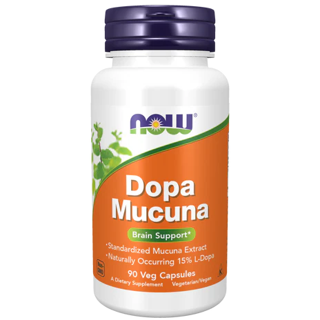 Extracto de Dopa Plus Estandarizado 800 mg con 15% L-Dopa de NOW Foods | Estimula la función cerebral | 90 Cápsulas Veganas